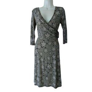 Roulette Black and White Stretch Dress Size M